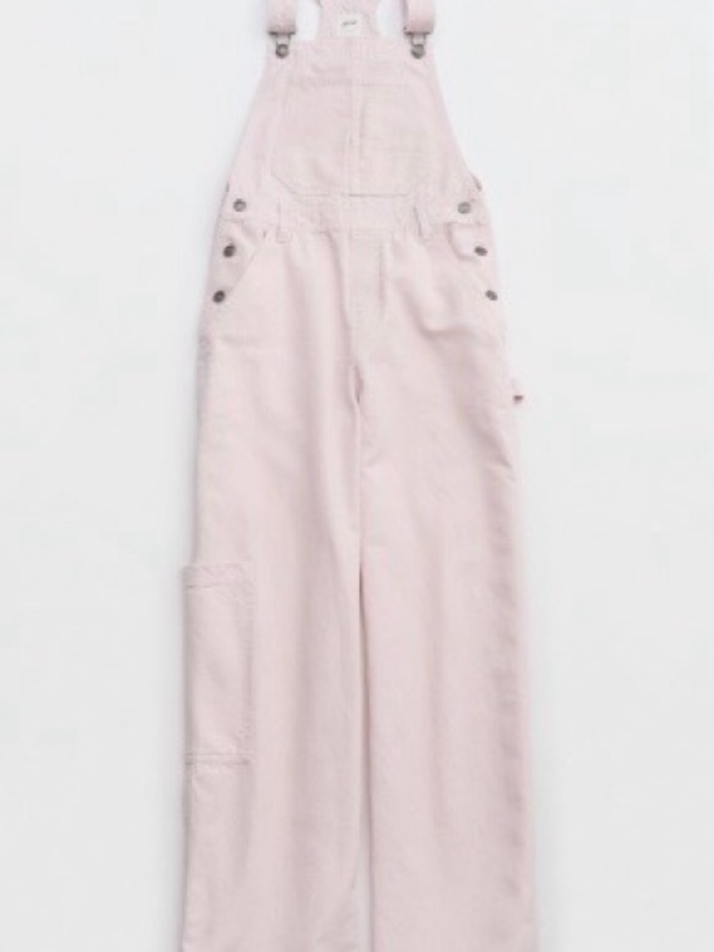 Aerie Pastel Stripe Denim Overalls